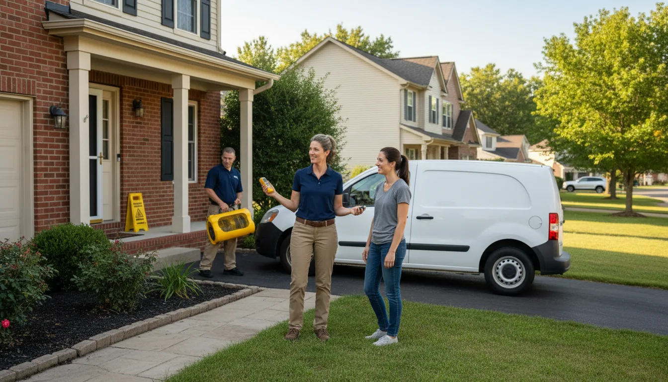 Residential water damage restoration in Litchfield, IL